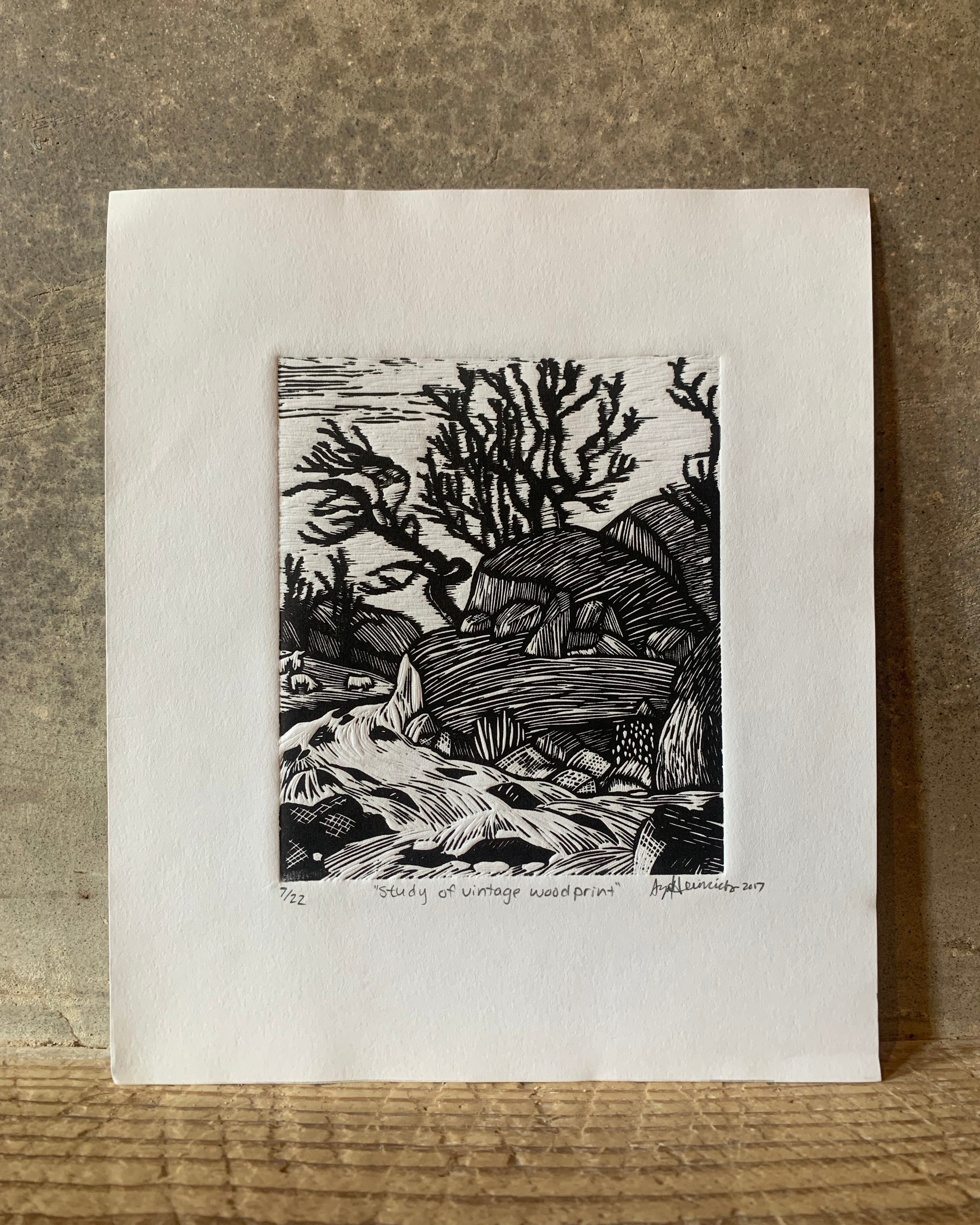 Study of Vintage Woodcut